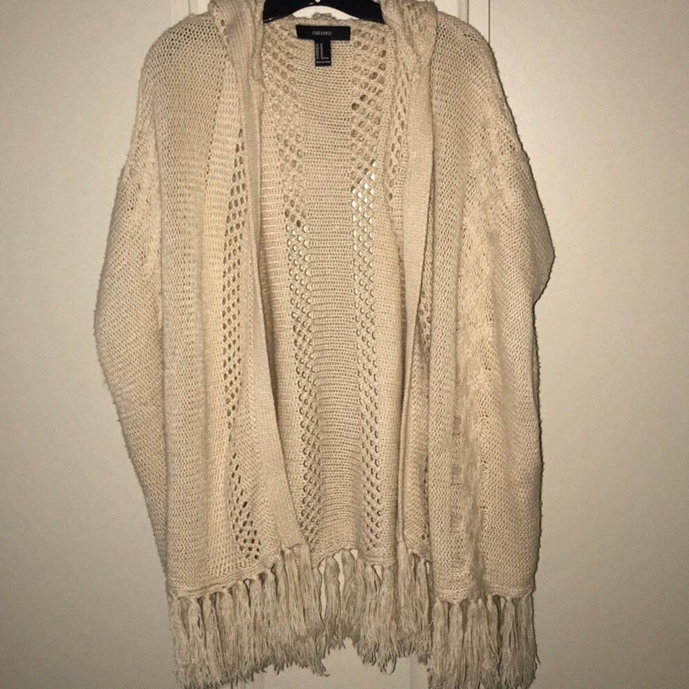 Hooded, Knitted Cardigan